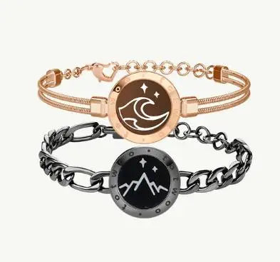 A-GLAMORA Long Distance Touch Bracelets for Couples