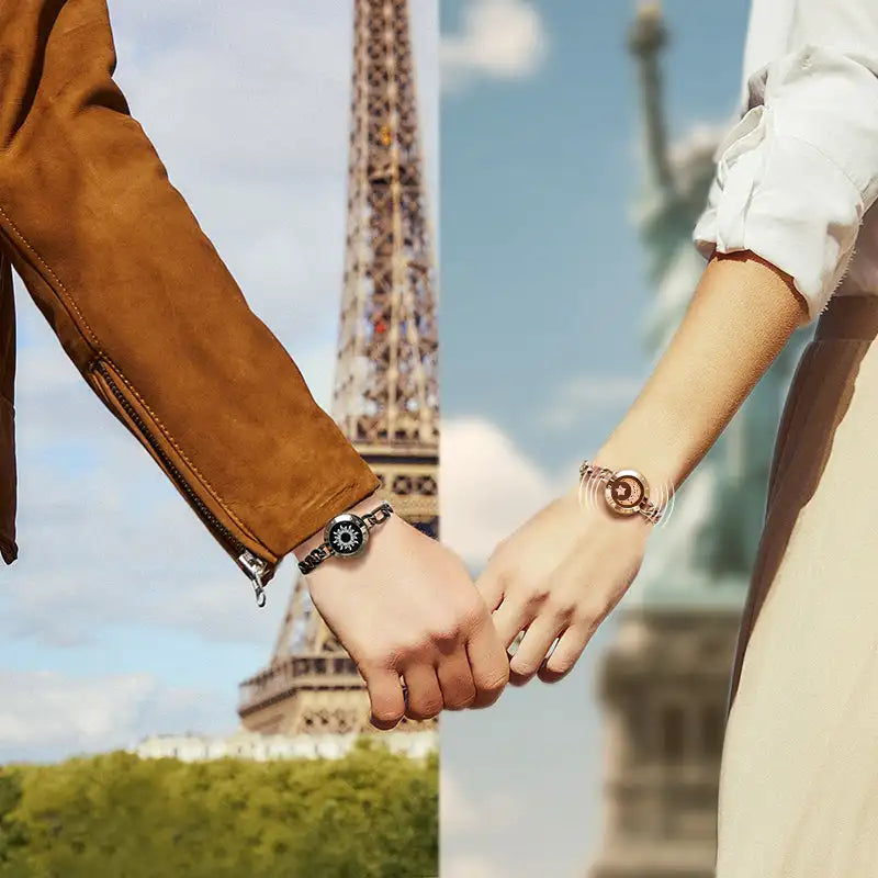 A-GLAMORA Long Distance Touch Bracelets for Couples