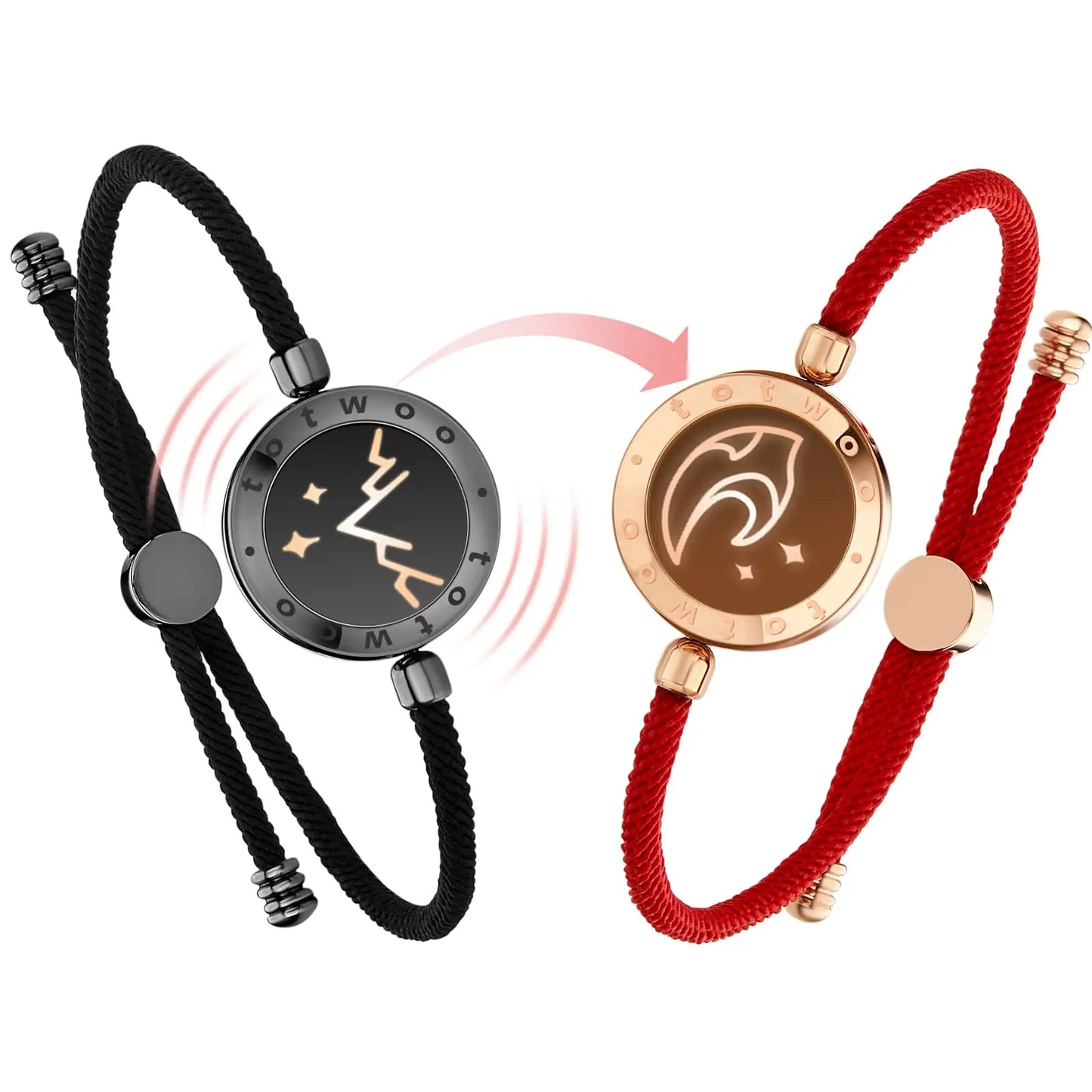 A-GLAMORA Long Distance Touch Bracelets for Couples