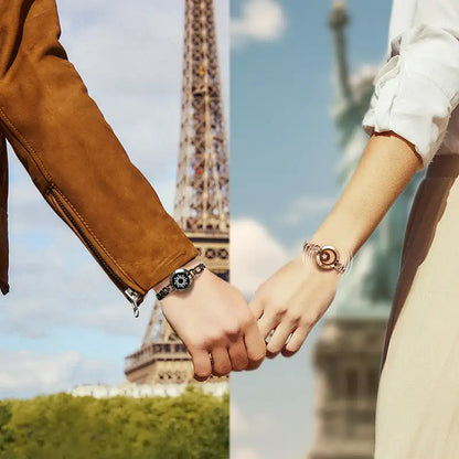 A-GLAMORA Long Distance Touch Bracelets for Couples