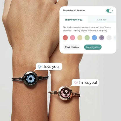 A-GLAMORA Long Distance Touch Bracelets for Couples