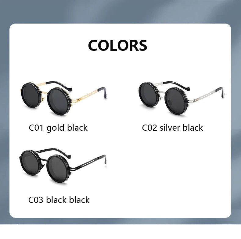 Round Adjustable Polarized Shades